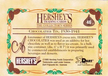 1995 Dart 100 Years of Hershey's #46 Chocolate Tin, 1930-1941 Back