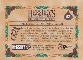 1995 Dart 100 Years of Hershey's #52 Harvesting Cocoa Pods, ca 1955 Back