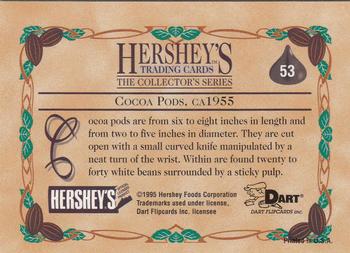 1995 Dart 100 Years of Hershey's #53 Cocoa Pods, ca 1955 Back