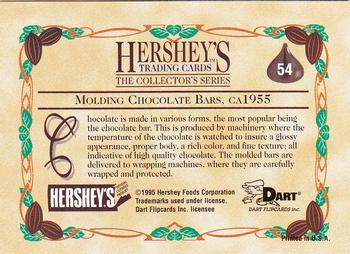 1995 Dart 100 Years of Hershey's #54 Molding Chocolate Bars, ca 1955 Back