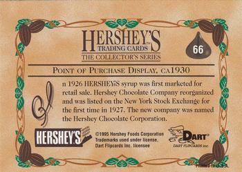1995 Dart 100 Years of Hershey's #66 Point of Purchase Display, ca 1930 Back