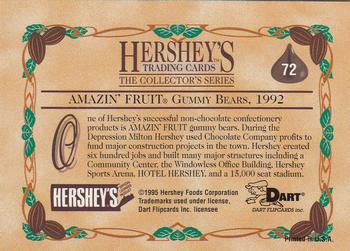 1995 Dart 100 Years of Hershey's #72 Amazin' Fruit Gummy Bears, 1992 Back