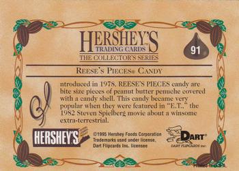 1995 Dart 100 Years of Hershey's #91 Reese's Pieces Candy Back