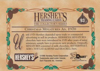 1995 Dart 100 Years of Hershey's #93 Christmas Miniatures Ad, 1970 Back