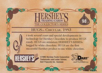 1995 Dart 100 Years of Hershey's #98 Hugs Circular, 1993 Back