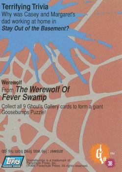 1996 Topps Goosebumps #38 Werewolf Back