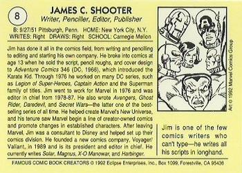 1992 Eclipse Famous Comic Book Creators #8 Jim Shooter Back