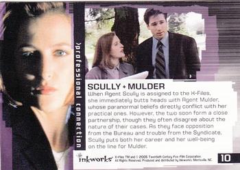 2005 Inkworks X-Files Connections #10 Scully + Mulder Back