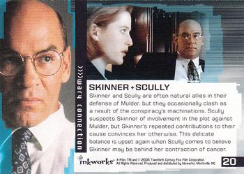 2005 Inkworks X-Files Connections #20 Skinner + Scully Back