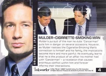 2005 Inkworks X-Files Connections #4 Mulder + Cigarette-Smoking Man Back