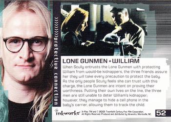 2005 Inkworks X-Files Connections #52 Lone Gunmen + William Back