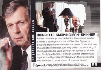 2005 Inkworks X-Files Connections #55 Cigarette-Smoking Man + Skinner Back