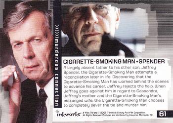 2005 Inkworks X-Files Connections #61 Cigarette-Smoking Man + Spender Back
