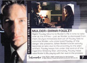 2005 Inkworks X-Files Connections #7 Mulder + Dana Fowley Back