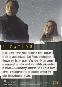 2008 Inkworks X-Files I Want to Believe #21 Fixation Back