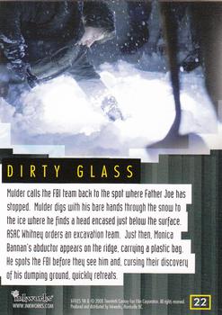 2008 Inkworks X-Files I Want to Believe #22 Dirty Glass Back