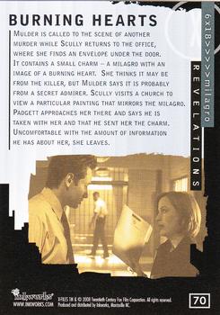 2008 Inkworks X-Files I Want to Believe #70 Burning Hearts Back