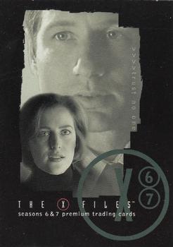 2002 Inkworks X-Files Seasons 6 & 7 #1 seasons 6&7 premium trading cards Front