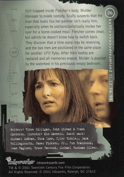 2002 Inkworks X-Files Seasons 6 & 7 #6 12.06.98  6x05>>>>>>dreamland II Back