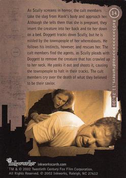 2002 Inkworks X-Files Season 8 #14 As Scully screams in horror, the cult member Back