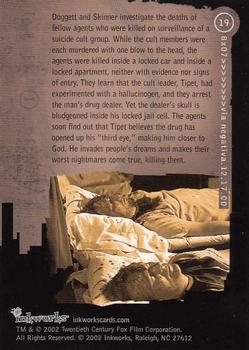 2002 Inkworks X-Files Season 8 #19 Doggett and Skinner investigate the deaths o Back