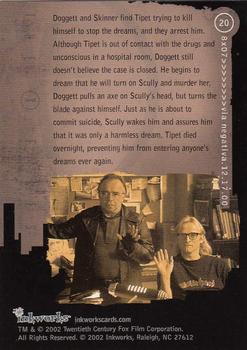 2002 Inkworks X-Files Season 8 #20 Doggett and Skinner find Tipet trying to kil Back