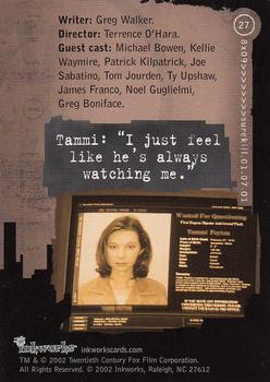 2002 Inkworks X-Files Season 8 #27 Writer: Greg Walker. Director: Terrence O'Ha Back