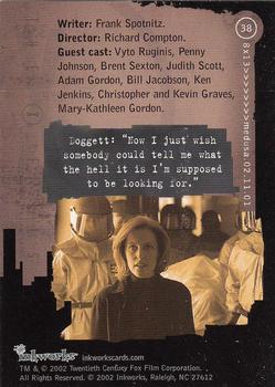 2002 Inkworks X-Files Season 8 #38 Writer: Frank Spotnitz. Director: Richard Co Back