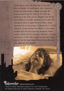 2002 Inkworks X-Files Season 8 #39 Teresa Hoese, who was abducted at the same t Back