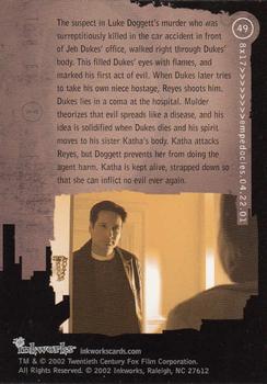 2002 Inkworks X-Files Season 8 #49 The suspect in Luke Doggett's murder who was Back