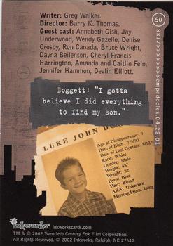 2002 Inkworks X-Files Season 8 #50 Writer: Greg Walker. Director: Barry K. Thom Back