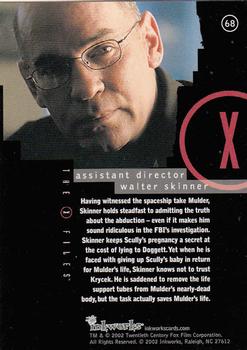 2002 Inkworks X-Files Season 8 #68 Assistant Director Walter Skinner Back