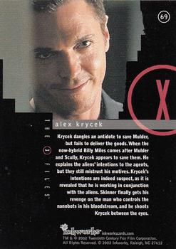 2002 Inkworks X-Files Season 8 #69 Alex Krycek Back
