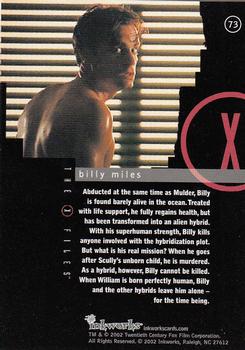 2002 Inkworks X-Files Season 8 #73 Billy Miles Back