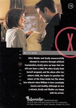 2002 Inkworks X-Files Season 8 #75 William Back