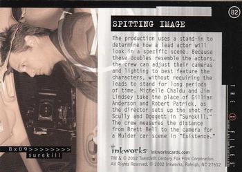 2002 Inkworks X-Files Season 8 #82 Spitting Image Back