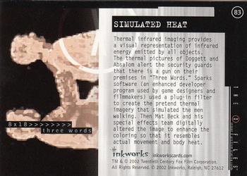 2002 Inkworks X-Files Season 8 #83 Simulated Heat Back