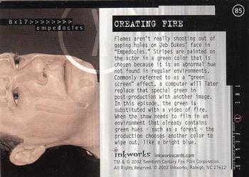 2002 Inkworks X-Files Season 8 #85 Creating Fire Back
