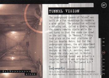 2002 Inkworks X-Files Season 8 #87 Tunnel Vision Back