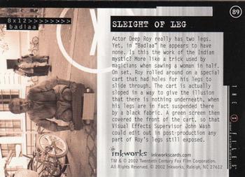 2002 Inkworks X-Files Season 8 #89 Sleight of Leg Back