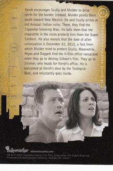 2003 Inkworks X-Files Season 9 #61 Kersh encourages Scully and Mulder to drive n Back