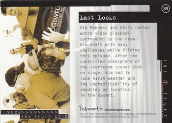 2003 Inkworks X-Files Season 9 #89 Last Looks Back