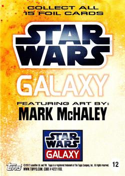 2012 Topps Star Wars Galaxy Series 7 - Foil #12 Han Solo Back