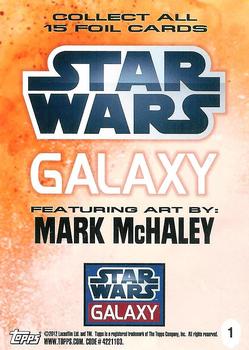 2012 Topps Star Wars Galaxy Series 7 - Foil #1 Anakin Skywalker Back
