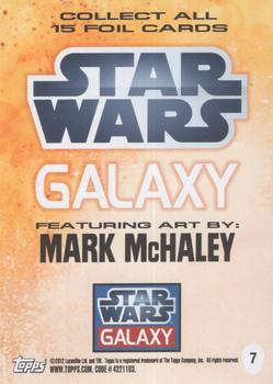 2012 Topps Star Wars Galaxy Series 7 - Foil #7 Princess Leia Back