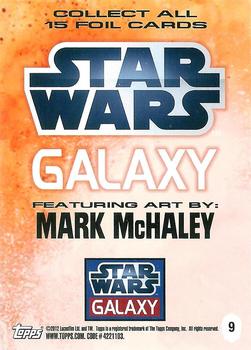 2012 Topps Star Wars Galaxy Series 7 - Foil #9 Luke Skywalker Back