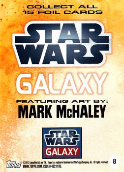 2012 Topps Star Wars Galaxy Series 7 - Foil #8 Princess Leia Back