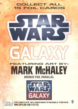 2012 Topps Star Wars Galaxy Series 7 - Foil - Bronze #9 Luke Skywalker Back