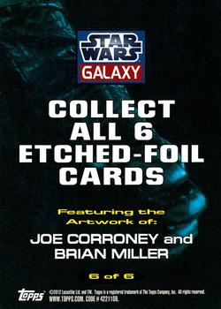 2012 Topps Star Wars Galaxy Series 7 - Etched Foil #6 Darth Talon and Lumiya Back