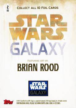 2011 Topps Star Wars Galaxy Series 6 - Foil #2 Obi-Wan Kenobi Back